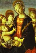 Sandro Botticelli Madonna and Child, Two Angels and the Young St. John the Baptist china oil painting artist